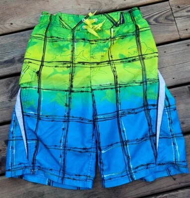 ZeroXposur Niños XL 18/20 Bañador Board Shorts Azul Verde Tiburones Carga  Foto 1 de 4