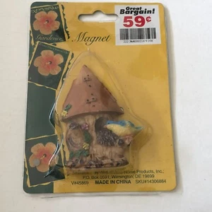 vintage fridge magnet mushroom Yellow Blue Bird Nest Brand New! Yellow Blue - Picture 1 of 6