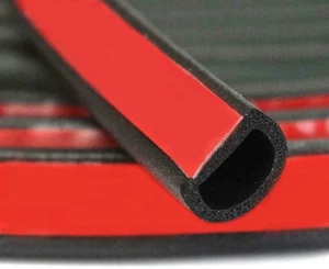 Tintvent Automotive Weather Stripping, D-Shape Rubber Door Seal Soundproofing, A - Picture 1 of 12