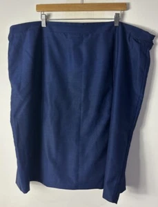 Women's Mary Kay By Brookhurst Inc Lined Wool Skirt Size 22 Blue - Picture 1 of 5