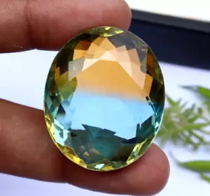Piedra preciosa suelta turmalina natural de corte ovalado de 95,90 quilates con certificación - Imagen 1 de 8