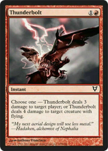 4 Thunderbolt - LP - Avacyn Restored - mtg - x4 4x - Image 1 of 1