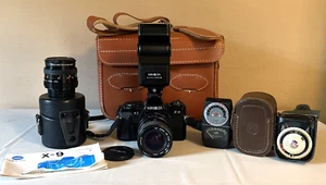 Minolta X-9 Camera, Rolev M.G.52mm Skylight Lens, Diamond C514 Bag, & GE Meters - Picture 1 of 24