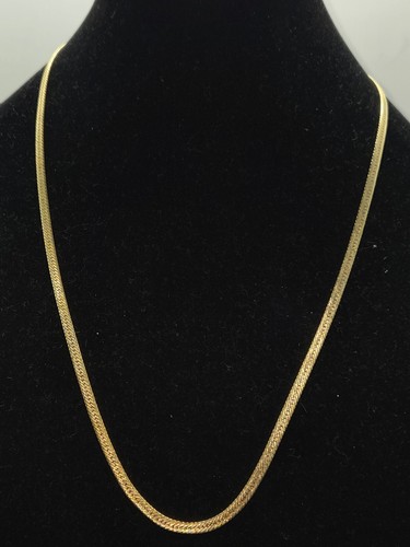 VETEMENTS Collana unisex tono oro catena piatta in metallo con chiusura aragosta misure 24 pollici