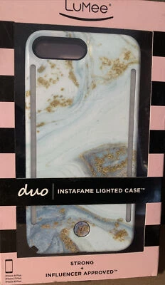 ⚡️LuMee Duo Metallic - Lighted Case (iPhone 6/7/8 Plus - Blue Marble 🆕👌 - Image 1 of 2