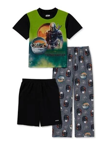 DISNEY'S MANDALORIAN Boys' 6, 8, 10 STAR WARS 3-Pc. Pajama Set NWT - Picture 1 of 3