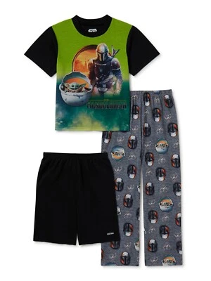 DISNEY'S MANDALORIAN Boys' 6, 8, 10 STAR WARS 3-Pc. Pajama Set NWT - Image 1 of 3