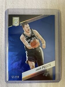 22-23 Panini Donruss Elite Jakob Poeltl Blue Parallel #175 Spurs 51/99 NBA Card