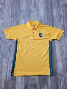 Colorado State Rams Polo Shirt Men's Small Short SleeveYellow CSU ProEdge - Picture 1 of 8