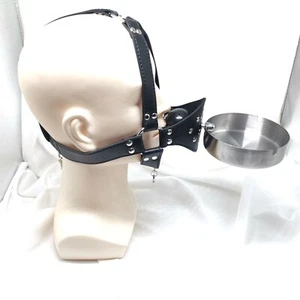 BDSM Harness Slave Dog Basin Ashtray + Asphyxia Gag Bondage Restraints  Mouth - Picture 1 of 5