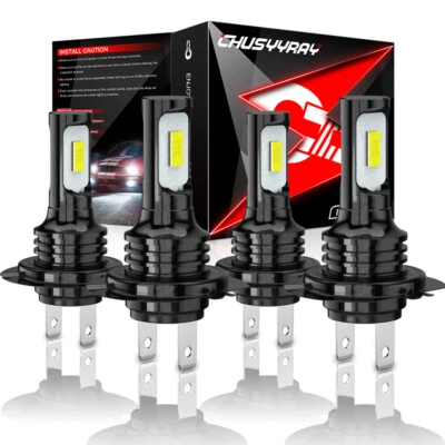 Combo 4x LED Headlight High&Low Beam Bulbs Kit For Mercedes-Benz C250 C300 C350 - Image 1 of 4