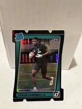 2021 Donruss Tyson Campbell Black Press Proof Die Cut 1/1 Rated Rookie Card