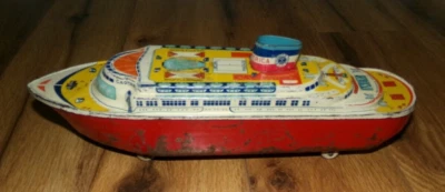 De colección 1940 Wyandotte S.S. AMERICA Crucero Ocean Liner Barco Lata Litografía Juguete Foto 1 de 4