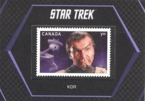 StarTrek Original Series Captain's Collection S5 Kor 50th Anniversary Stamp Card - Picture 1 of 1