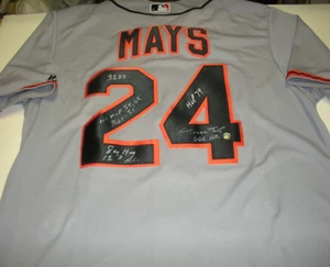 ¡WILLIE MAYS SANFRANCISCO! CAMISETA MAJESTUOSA CON LICENCIA OFICIAL FIRMADA POR MAYS HOLO/COA - Imagen 1 de 2