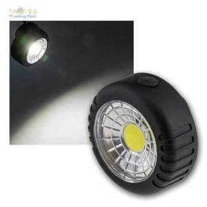 LED Batería Lámpara Imán y Gancho, 1W COB 86lm, Trabajo-Camping-Armario Lámpara - Imagen 1 de 6