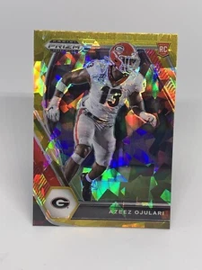 Panini Prizm Draft Picks 2021 Azeez Ojulari Gold Cracked Ice Giants Georgia 110 - Imagen 1 de 2