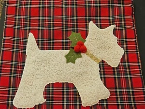 Loving Kindness Urlaub Kissenbezug Plaid Sherpa Scotty Hund Stechpalme Halsband 18x18 - Bild 1 von 6
