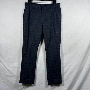 Banana Republic Aiden Pants men's Chino 33x31* Slim Fit Stretch Gray Plaid NWT - Picture 1 of 13