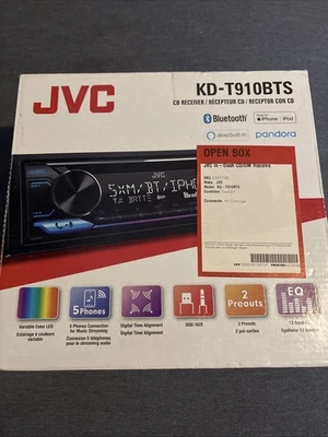 Receptor de CD Bluetooth/USB/SiriusXM/Amazon Alexa/Aplicación remota JVC KD-T910BTS Foto 1 de 4