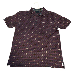 William Murray Golf Poloshirt Herren Medium weinrot Hahnentrittmuster Stretch - Bild 1 von 11