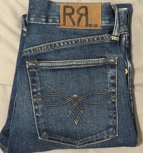 Jeans Polo Ralph Lauren Vintage RRL Pierna Recta Ribete Azul 26 x 29 NUEVO - Imagen 1 de 17