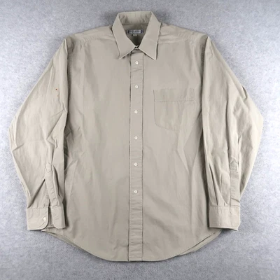 Camisa de vestir vintage Yves Saint Laurent para hombre talla 16 34-35 a cuadros con botones beige Foto 1 de 4