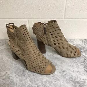 Stivaletti donna Circus by Sam Edelman scamosciati traforati punta aperta zip taglia 7,5 - Foto 1 di 11