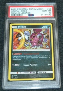 Juego de tarjetas coleccionables Holo Foil Hoopa 55/73 Shining Legends PSA 10 GEMA COMO NUEVAS - Imagen 1 de 2