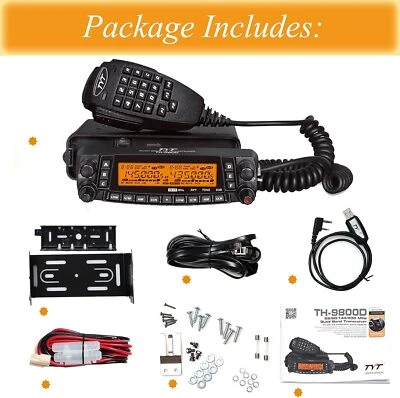 TYT TH-9800D Quad Band Ham Radio 50W Cross-Band Mobile A+B Dual Band 2 Way Radio - Image 1 of 4