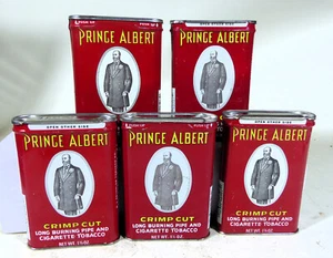 5 lattine tabacco Prince Albert pipa, sigaro, sigaretta 1 1/2 oz latta tascabile - Foto 1 di 6