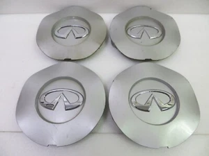 INFINITI Q45 2002-2004 SILVER CENTER CAPS - SET 4 - 73663 - 40315 AR015 - OEM - Picture 1 of 7