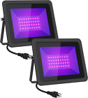 HWay 60 W UV LED lumières noires projecteurs avec prise (câble de 5 pieds), étanche IP65,