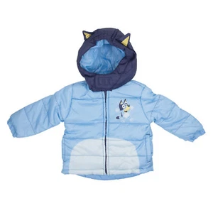 Bluey Puffy Toddler's Jacket with 3D Ears Blue - Picture 1 of 8