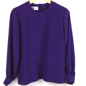 Blusa pequeña púrpura para mujer Sofisticates by Pendleton talla 4 manga barril - Imagen 1 de 5