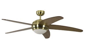 Ceiling fan Light with Remote control Melton Brass Maple Living room fan lamp - Picture 1 of 1