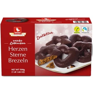 WEISS gingerbread cookies in DARK chocolate XL 500g FREE SHIP-DAMAGED BOX- - Picture 1 of 1