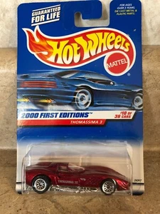 Hot Wheels Thomassima 3 2000 First Editions #24367 New in Pack 1999 Red 3+ 1:64 - Picture 1 of 3