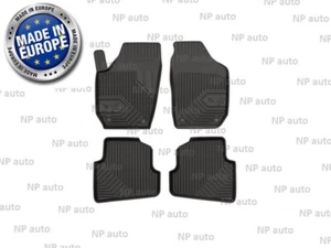 NEW LHD BLACK RUBBER FLOOR MATS LINERS ALL WEATHER FOR SKODA FABIA 5J 2007-2014 - Picture 1 of 6