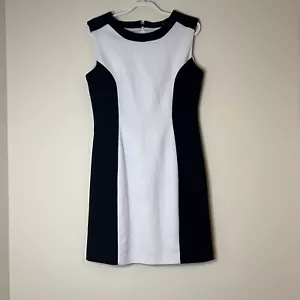 Abito The Limited bianco e nero color block abbigliamento da lavoro business senza maniche 10 - Foto 1 di 8