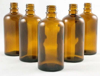 UNBEKANNTER HERSTELLER Braunglasflasche 100 ml - Apothekerflasche 100 ml * DIN 18