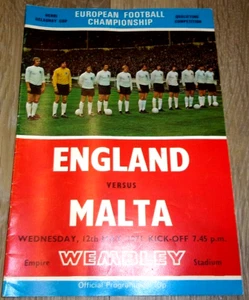 England vs. Malta 12/05/71 European Football Championship Matchday Programme - Picture 1 of 9