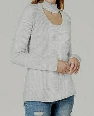 MUJER L KENSIE PUNTO ACANALADO SUAVE CORTE GARGANTILLA CUELLO ALTO SUÉTER, CREMA/MARFIL Foto 1 de 4