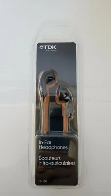 Auriculares internos estéreo con cable TDK genuinos negros diseño EB-100 Bass Boost nuevos Foto 1 de 4