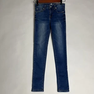 7 For All Mankind The Ankle Skinny Jeans Girls Size 12 Blue Denim - Picture 1 of 4