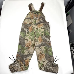 Vintage Walls Outdoors Advantage Timber Mens 40x32 Camo Bibs Overalls Hunting - Picture 1 of 12