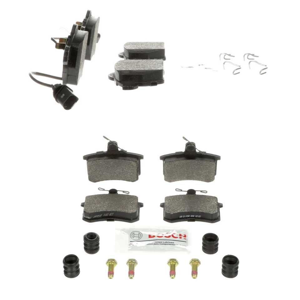 Kit de pastilhas de freio a disco Bosch azul dianteiro e traseiro semi-met para Audi A6 Quattro 1998 - Imagem 1 de 1