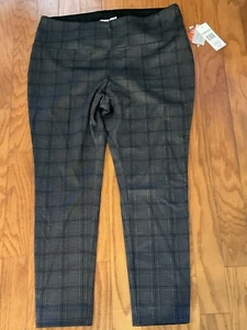 Alexander Jordan, Woman, Size 1X, Gray/Black Plaid Legging w/Tummy Control. NEW - Picture 1 of 10