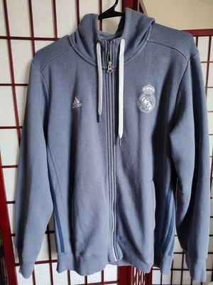 Real Madrid FC Adidas Full Zip Hoodie Men's Size Medium Embroidered Logo Soccer - Image 1 of 4