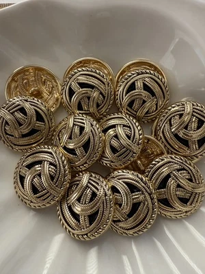 6PC Celtic Knot Gold Shank Metal Buttons Crafts Sewing Buttons 20mm - Image 1 of 3
